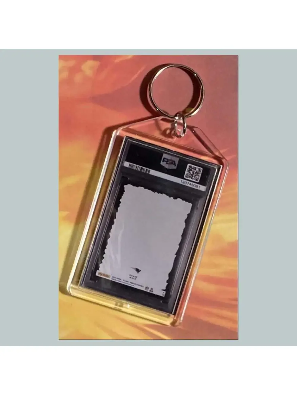 3710 Drake Maye 2024 Clearly Donruss Downtown Custom Hand Made Keychain